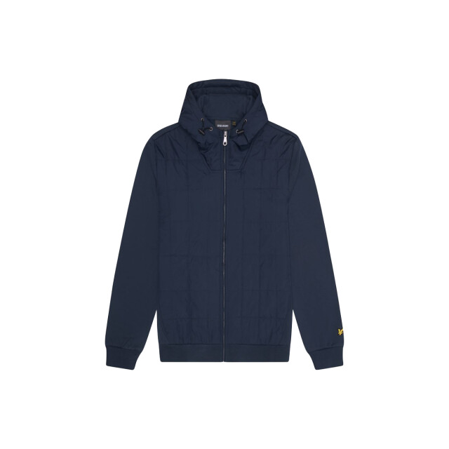 Lyle and Scott Hybrid quilted zip through hoodie 132.30.0059 large