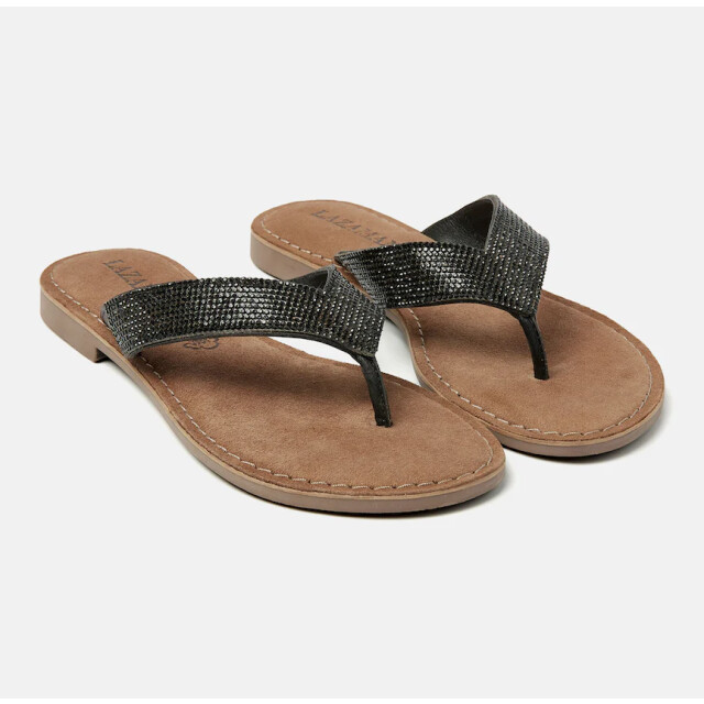 Lazamani 75.803 teenslippers dames 75.803 Black large