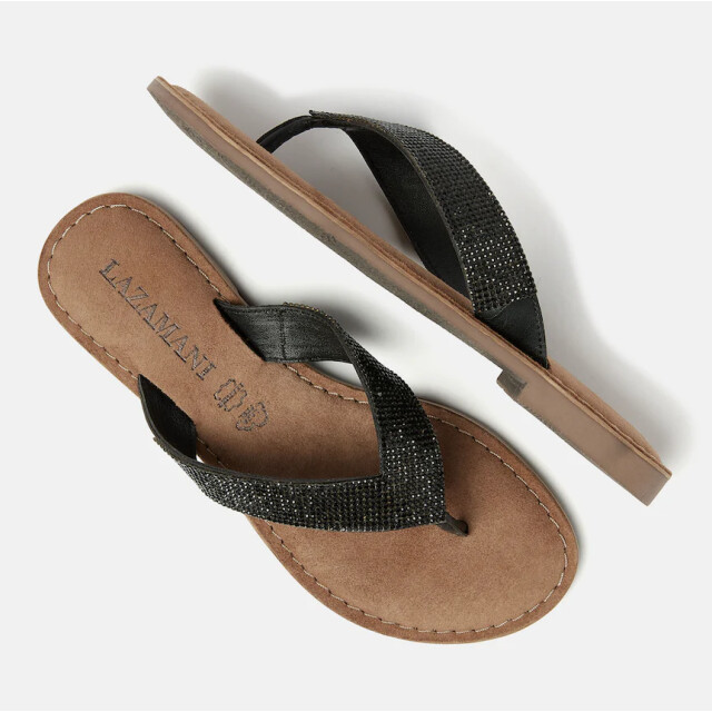 Lazamani 75.803 teenslippers dames 75.803 Black large