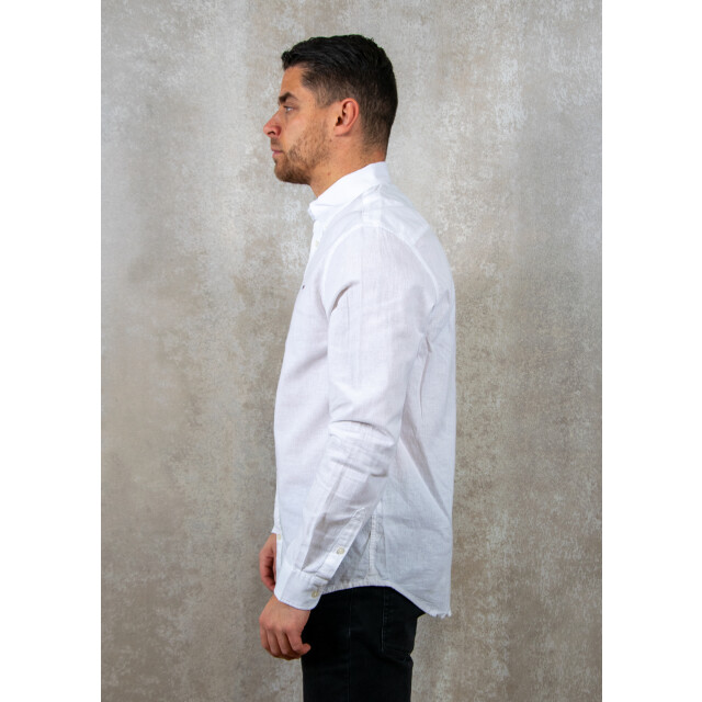 Tommy Hilfiger Reg linen blend ls shirt 120.01.0003 large