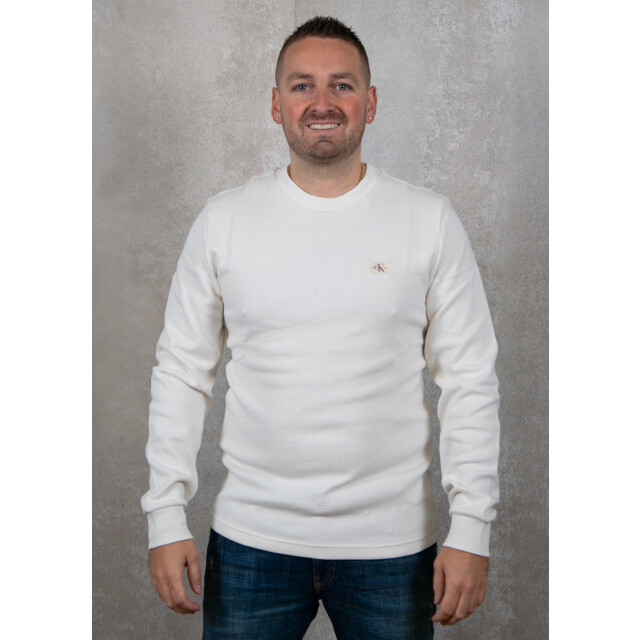 Calvin Klein Woven label waffle ls tee 135.81.0011 large
