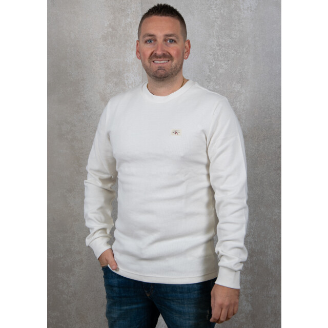 Calvin Klein Woven label waffle ls tee 135.81.0011 large