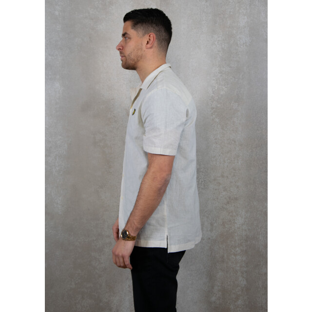 Lyle and Scott Linen blend oxford revere shirt 121.81.0014 large