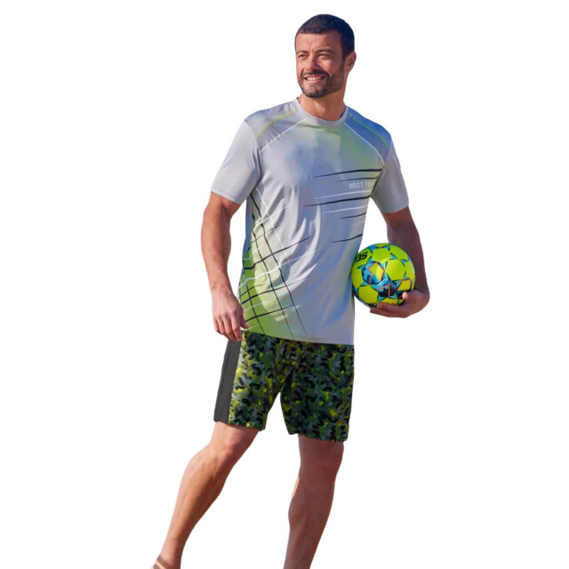 Atlas For Men Heren bedrukt actief t-shirt (pak van 3) UTAF1039_greyblackgreen large