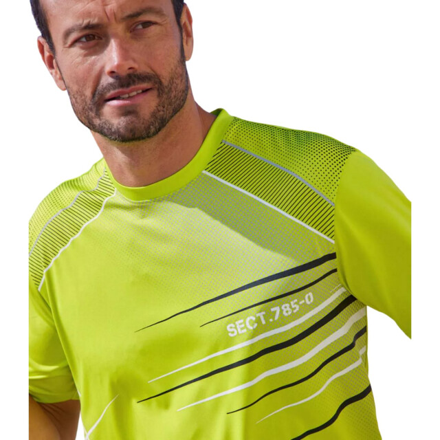 Atlas For Men Heren bedrukt actief t-shirt (pak van 3) UTAF1039_greyblackgreen large