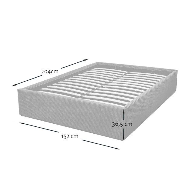 CaliCosy Opbergbed 140x190 cm bekleed met fluweel romy 3177840 large