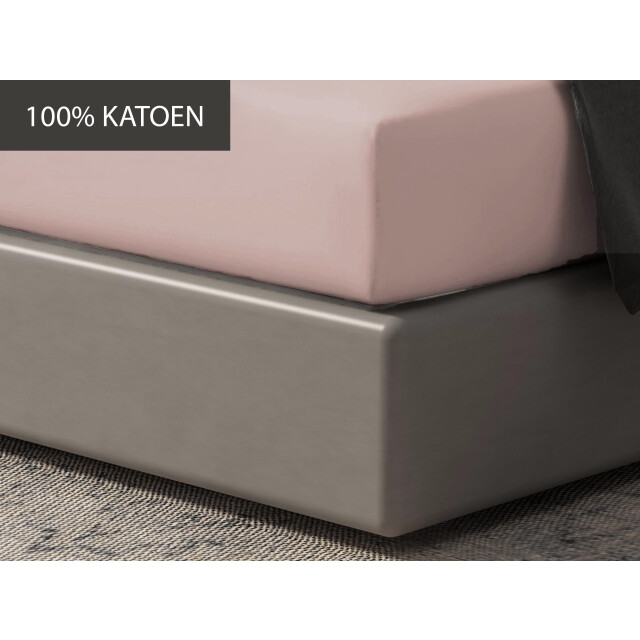 DoubleDry Hoeslaken 100% natuurlijk katoen tweepersoons 140x200 cm zacht & 2919486 large