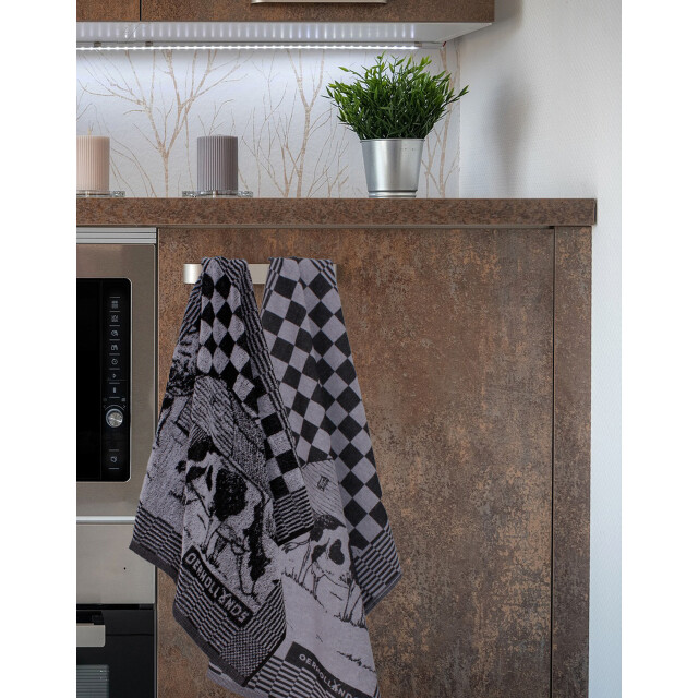 DoubleDry Luxe theedoeken set 6 stuks 50x70 cm 100% katoen hoge 2959748 large