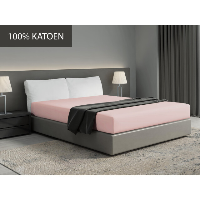 DoubleDry Hoeslaken 100% natuurlijk katoen tweepersoons 140x200 cm zacht & 2919486 large