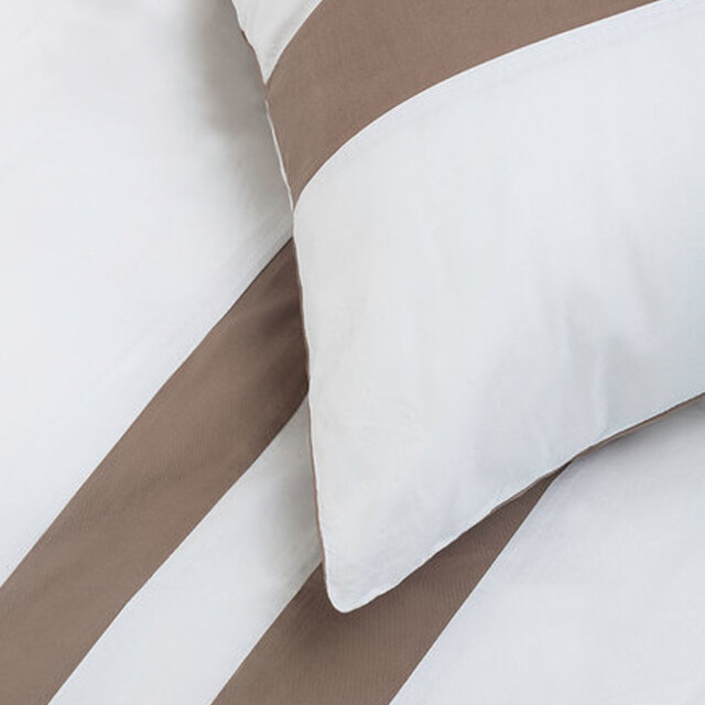 DoubleDry Luxe dekbedovertrek stripe egyptisch percal katoen 200x200/220 /wit 2825687 large