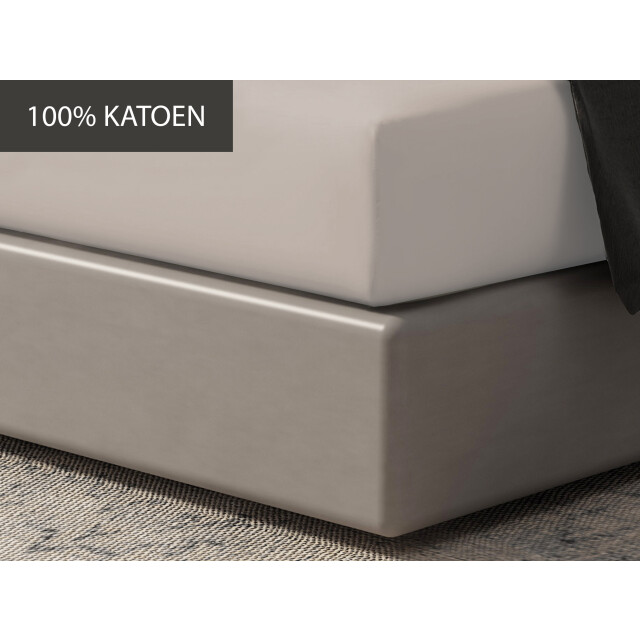 DoubleDry Hoeslaken 100% natuurlijk katoen tweepersoons 140x200 cm zacht & 2826126 large