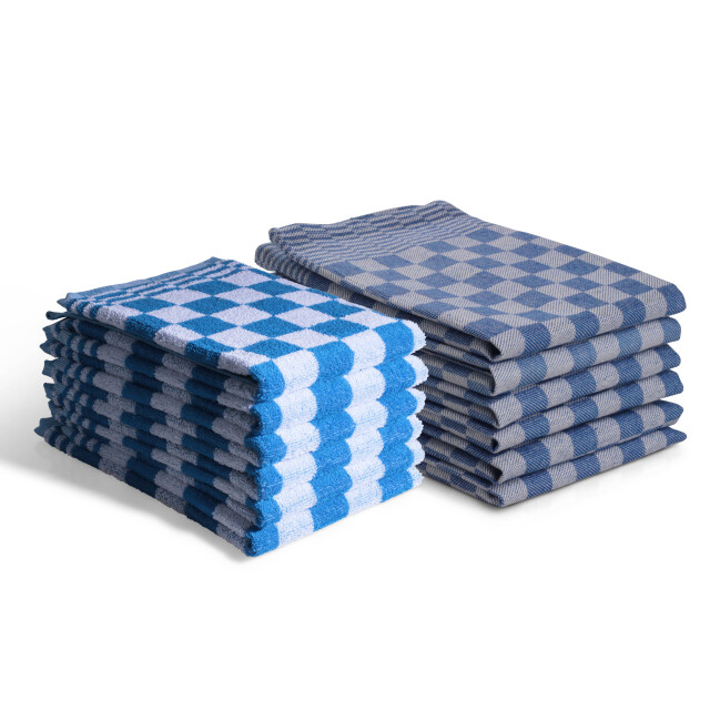 DoubleDry Luxe keuken- & theedoek set van 12 blok horeca - 2826108 large