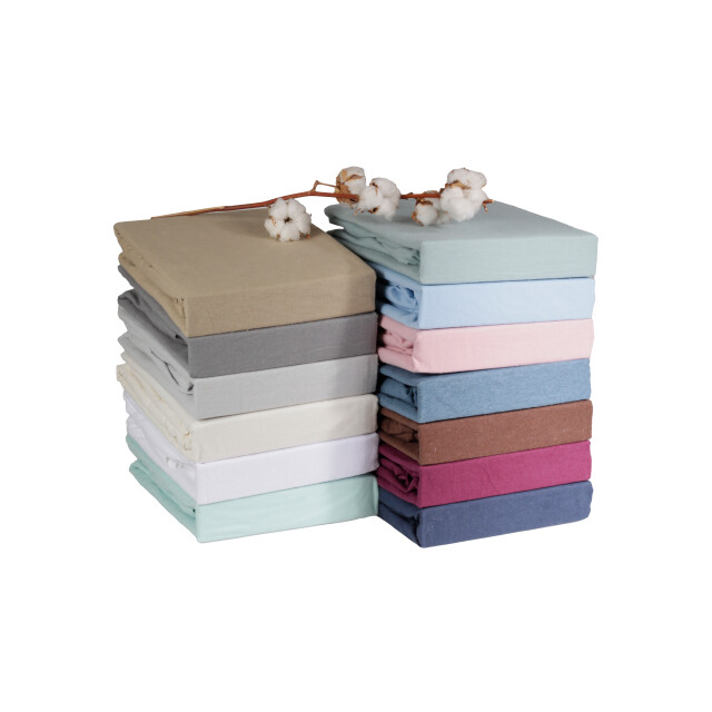 DoubleDry Hoeslaken flanel 100% zacht katoen tweepersoons 140x200 cm rondom 2827033 large