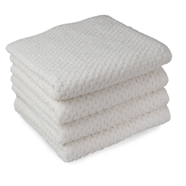 DoubleDry Handdoekenset popcorn weave 4 stuks 50x100 cm 100% katoen - 2975075 large