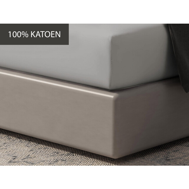 DoubleDry Hoeslaken 100% natuurlijk katoen eenpersoons 90x200 cm zacht & 2826115 large