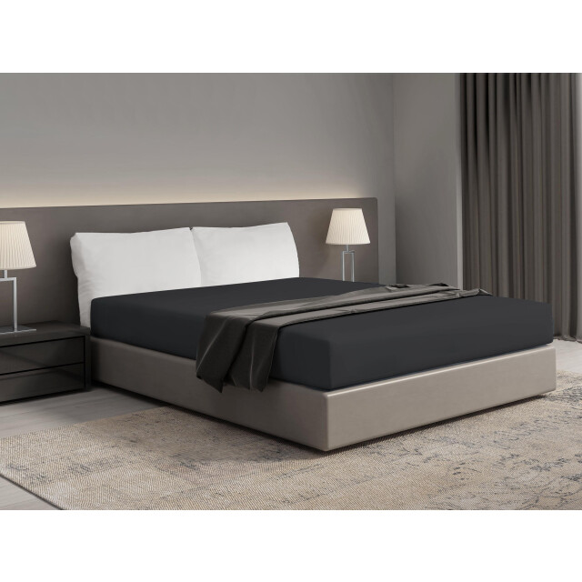 DoubleDry Hoeslaken 100% natuurlijk katoen tweepersoons 140x200 cm zacht & 2919488 large