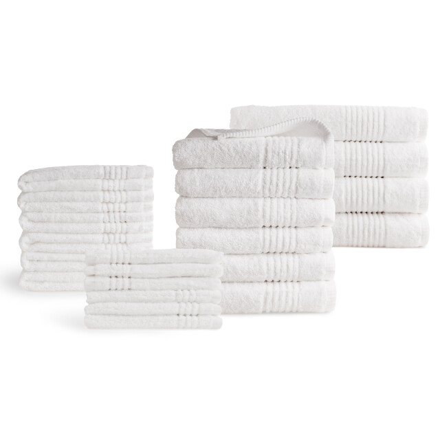 Phlox Handdoeken 22 delig set supreme oeko-tex made in green 600 g/m2 zacht 2925769 large