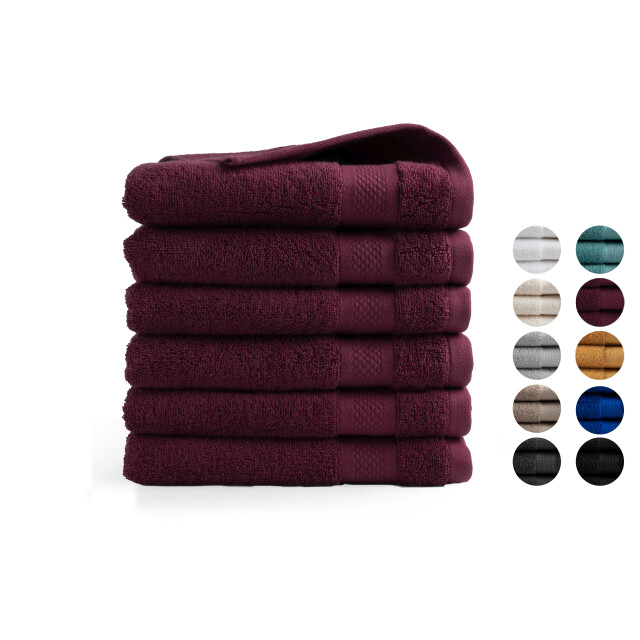 DoubleDry Handdoeken set 70 x 140 cm 6 stuks 100% zacht katoen 500 g/m2 6x 3056304 large