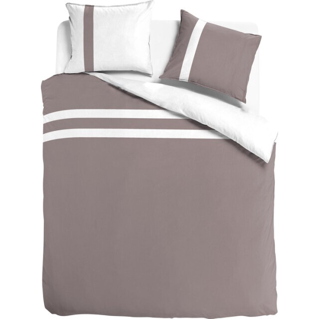DoubleDry Luxe dekbedovertrek stripe egyptisch percal katoen 200x200/220 /wit 2825687 large