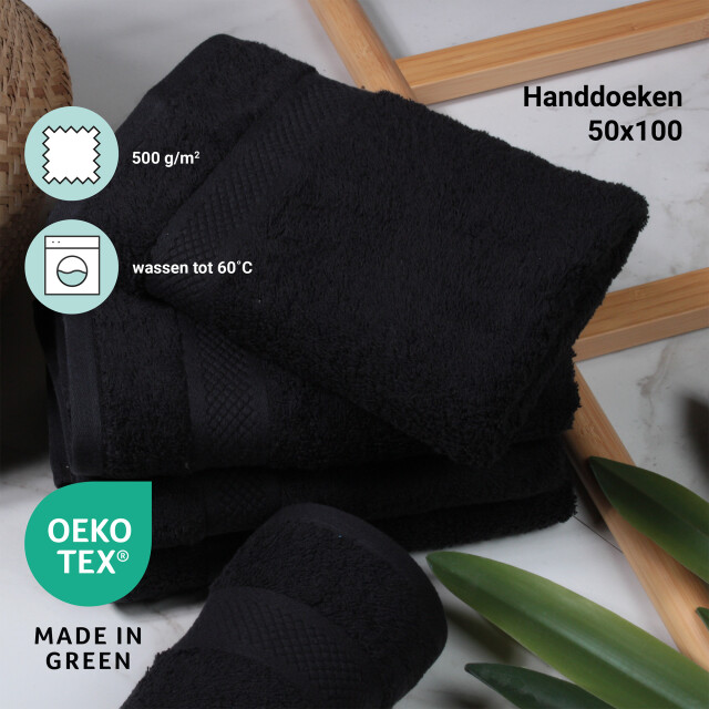 DoubleDry Hotel handdoeken 50 x 100 cm – set van 6 – 100% katoen 500 g/m2 – 2825967 large