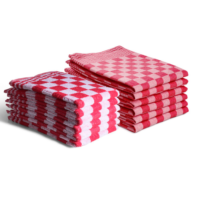 DoubleDry Luxe keuken- & theedoek set van 12 blok horeca - 2826107 large