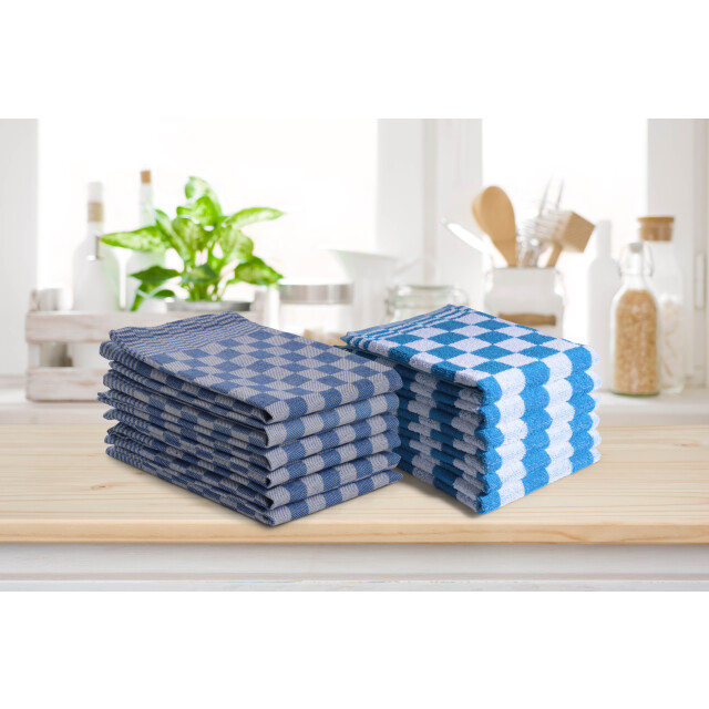 DoubleDry Luxe keuken- & theedoek set van 12 blok horeca - 2826108 large