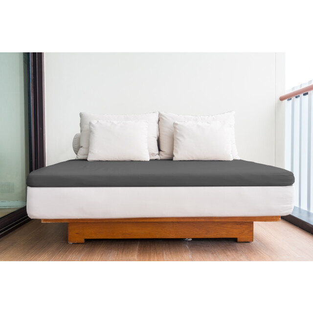 DoubleDry Luxe topper-hoeslaken egyptisch percal katoen 90x200 - 2847854 large