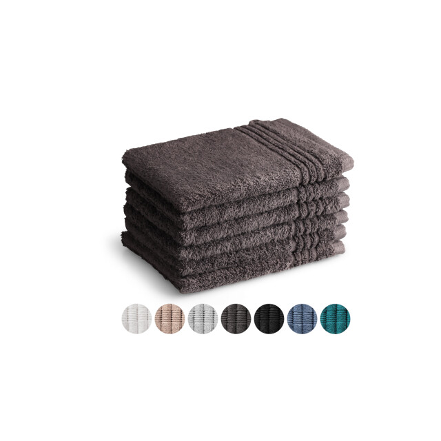 Phlox Washandjes set 16x21 cm 6 stuks 600 g/m2 zacht katoen supreme 2825608 large
