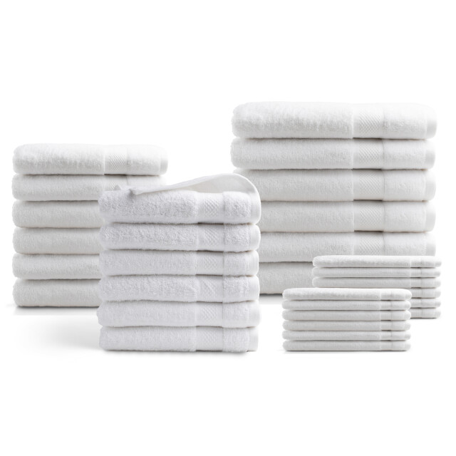 DoubleDry Hotel handdoeken 30-delig set 100% katoen 500 g/m2 zacht & 2825830 large