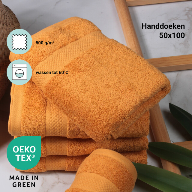 DoubleDry Hotel handdoeken 50 x 100 cm – set van 6 – 100% katoen 500 g/m2 – 2825968 large