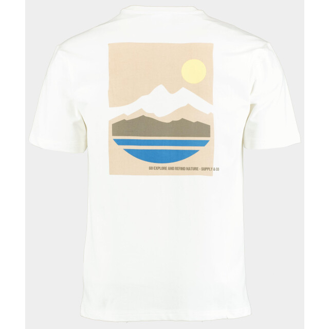 Supply & Co T-shirt korte mouw newton t-shirt backprint 25108ne05/100 white 186813 large