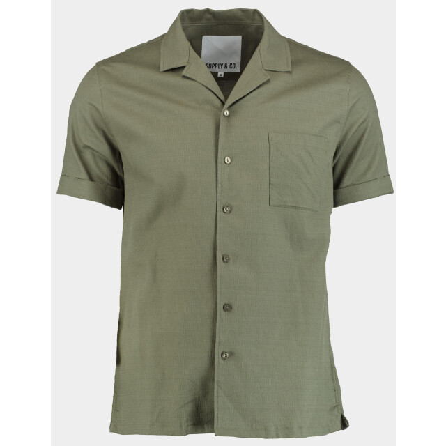 Supply & Co Casual hemd korte mouw roan shirt ss structure 25107ro20/367 olive night 186816 large