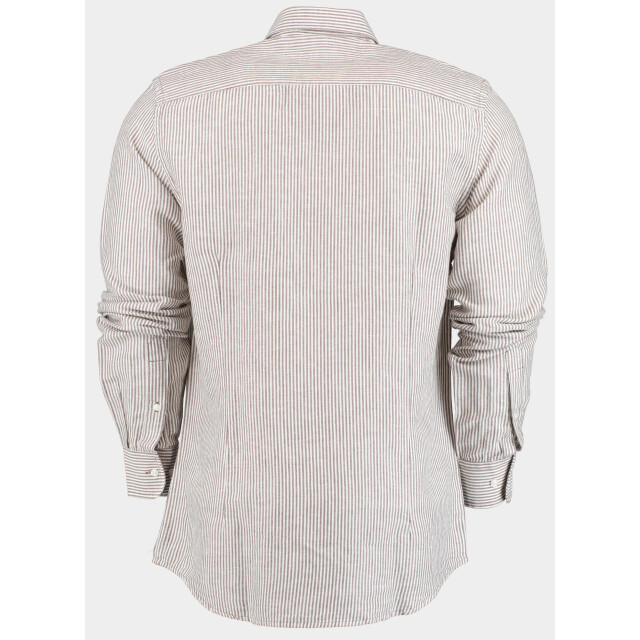 Born with Appetite Casual hemd lange mouw curtis li-co shirt fine strip 25107cu03/870 dark brown 186875 large