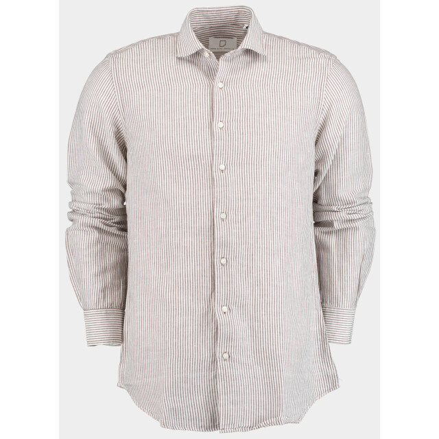 Born with Appetite Casual hemd lange mouw curtis li-co shirt fine strip 25107cu03/870 dark brown 186875 large
