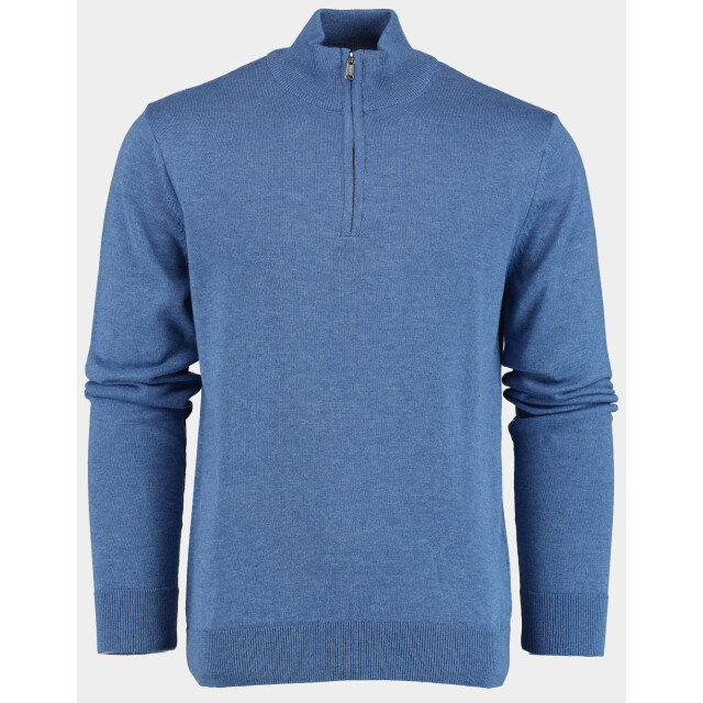 Bos Bright Blue Pullover met halve rits in kobalt 302/8159 185069 large