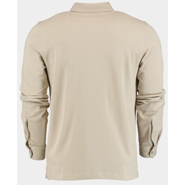 Bos Bright Blue Polo lange mouw polo lm 2602425/620 sand 191037 large