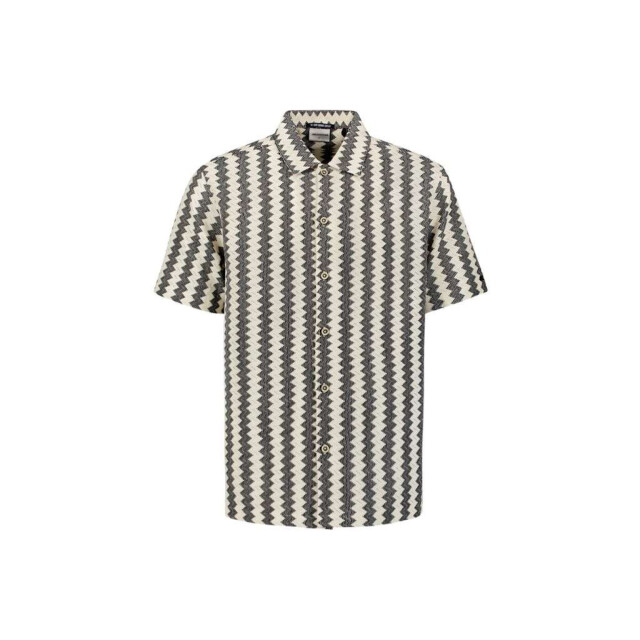 No Excess Shirt short sleeve zig zag jacquard offwhite 28490488-011 large