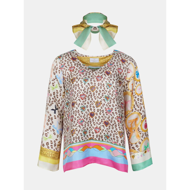 Mucho Gusto ® blouse roma luipaard barok met gratis sjaal MUCHO GUSTO® Blouse Roma Luipaard Barok Met Gratis Sjaal large