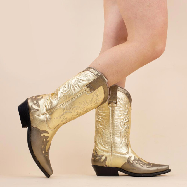 DWRS Label Cowboylaarzen 1324 sierra champagne dames maat: leer 1324CHAMP large