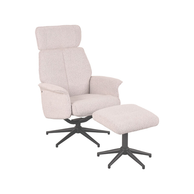 Label51 Fauteuil verdal naturel boucle incl. ottoman 3183605 large