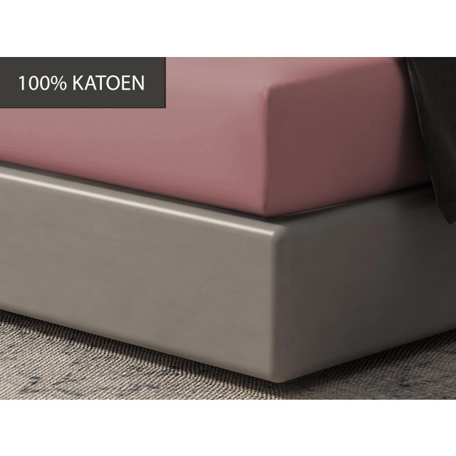 DoubleDry Hoeslaken 100% natuurlijk katoen tweepersoons 140x200 cm zacht & 2826031 large