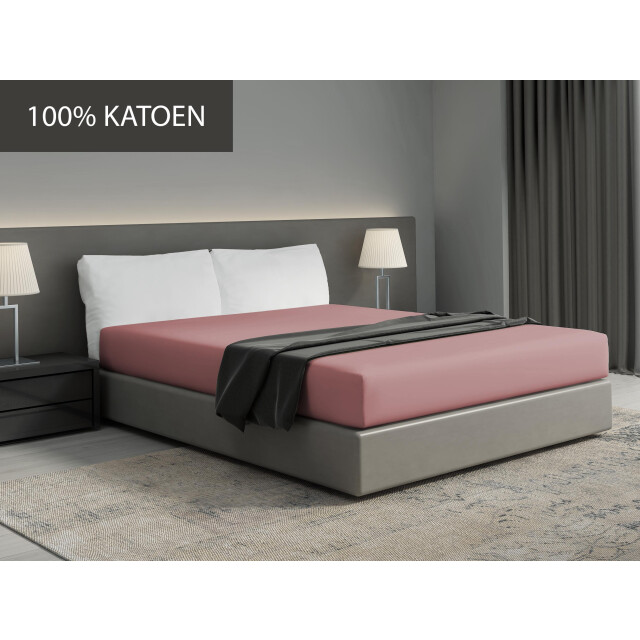 DoubleDry Hoeslaken 100% natuurlijk katoen tweepersoons 140x200 cm zacht & 2826031 large