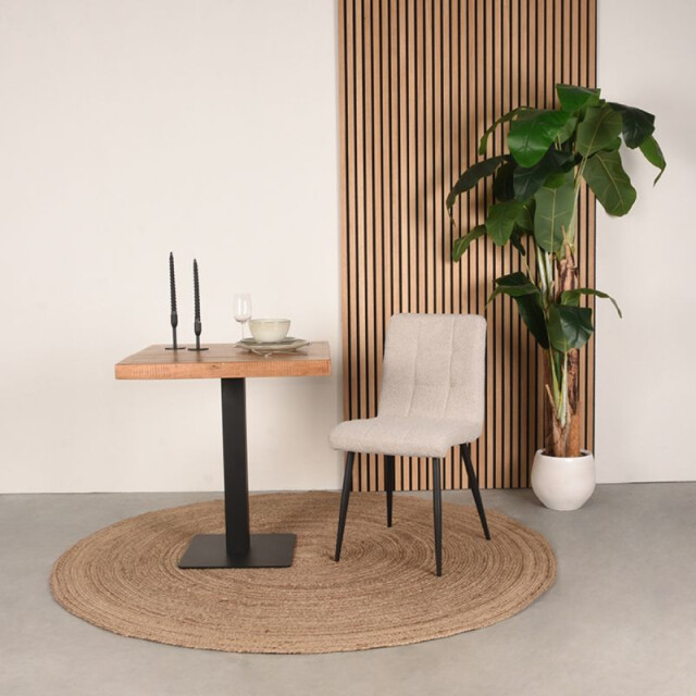 Label51 Eetkamerstoel sam 57x45x86 cm naturel stof set van 2 3183546 large