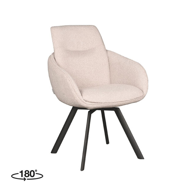 Label51 Eetkamerstoel beauty naturel boucle set van 2 3183646 large