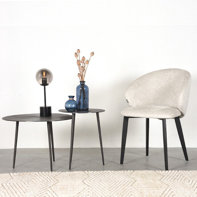 Label51 Eetkamerstoel logan crème micro suede set van 2 3183506 large