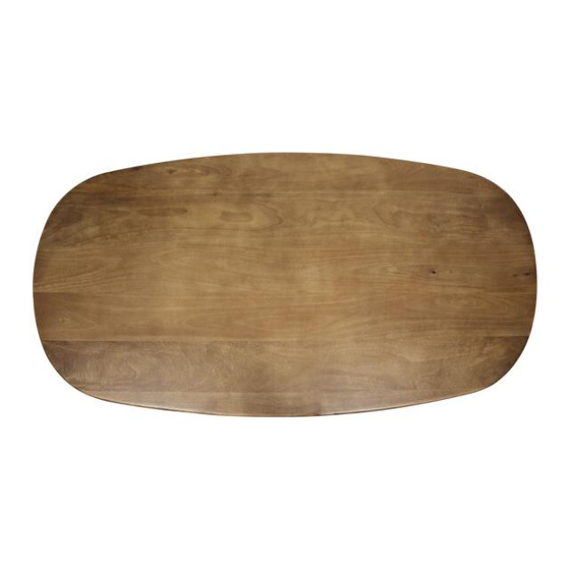Hoyz eetkamertafel 180cm cliff ovale buis massief mango zandkleur 3185985 large