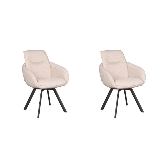 Label51 Eetkamerstoel beauty naturel boucle set van 2 3183646 large