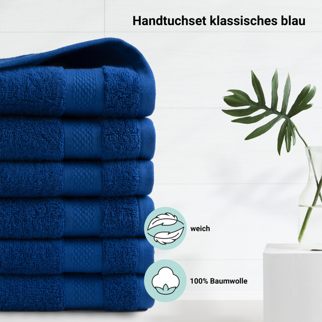 DoubleDry Hotel handdoeken 50 x 100 cm – set van 6 – 100% katoen 500 g/m2 – 2976780 large
