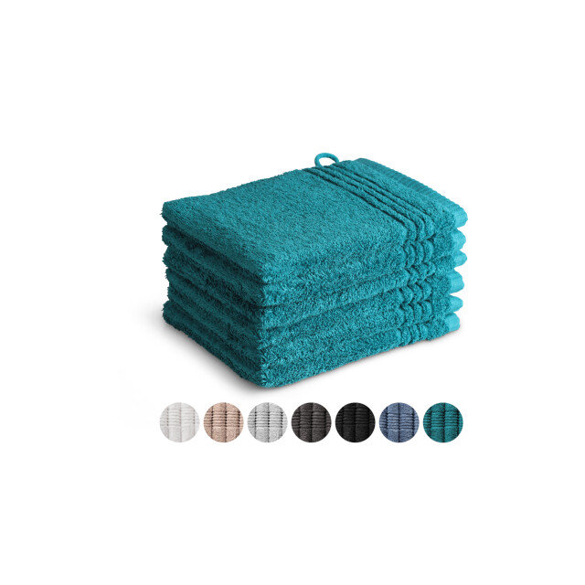 Phlox Washandjes set 16x21 cm 6 stuks 600 g/m2 zacht katoen supreme 2825612 large