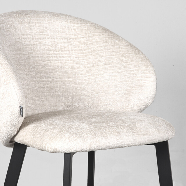 Label51 Eetkamerstoel logan crème micro suede set van 2 3183506 large